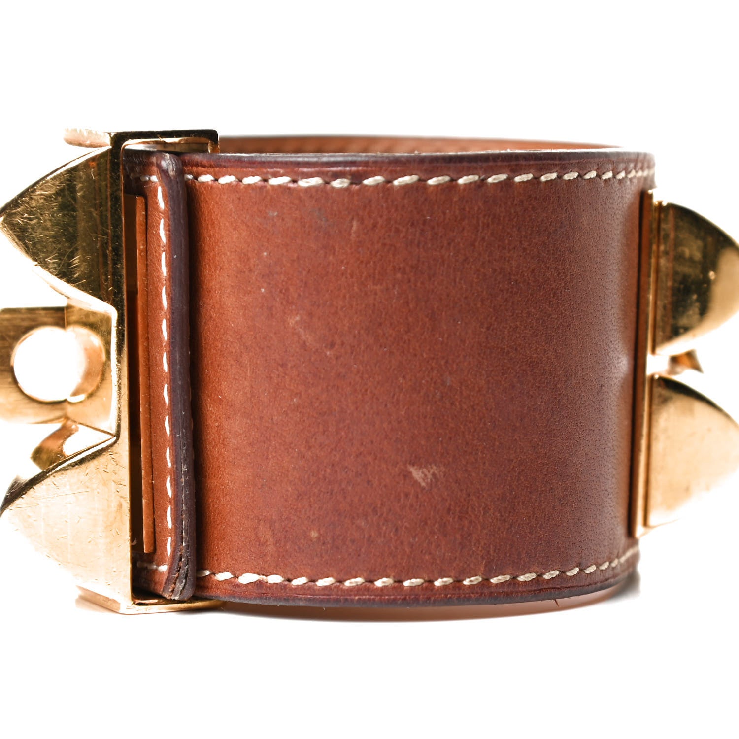 Hermes Barenia Collier de Chien CDC Bracelet S Fauve 3 of 7