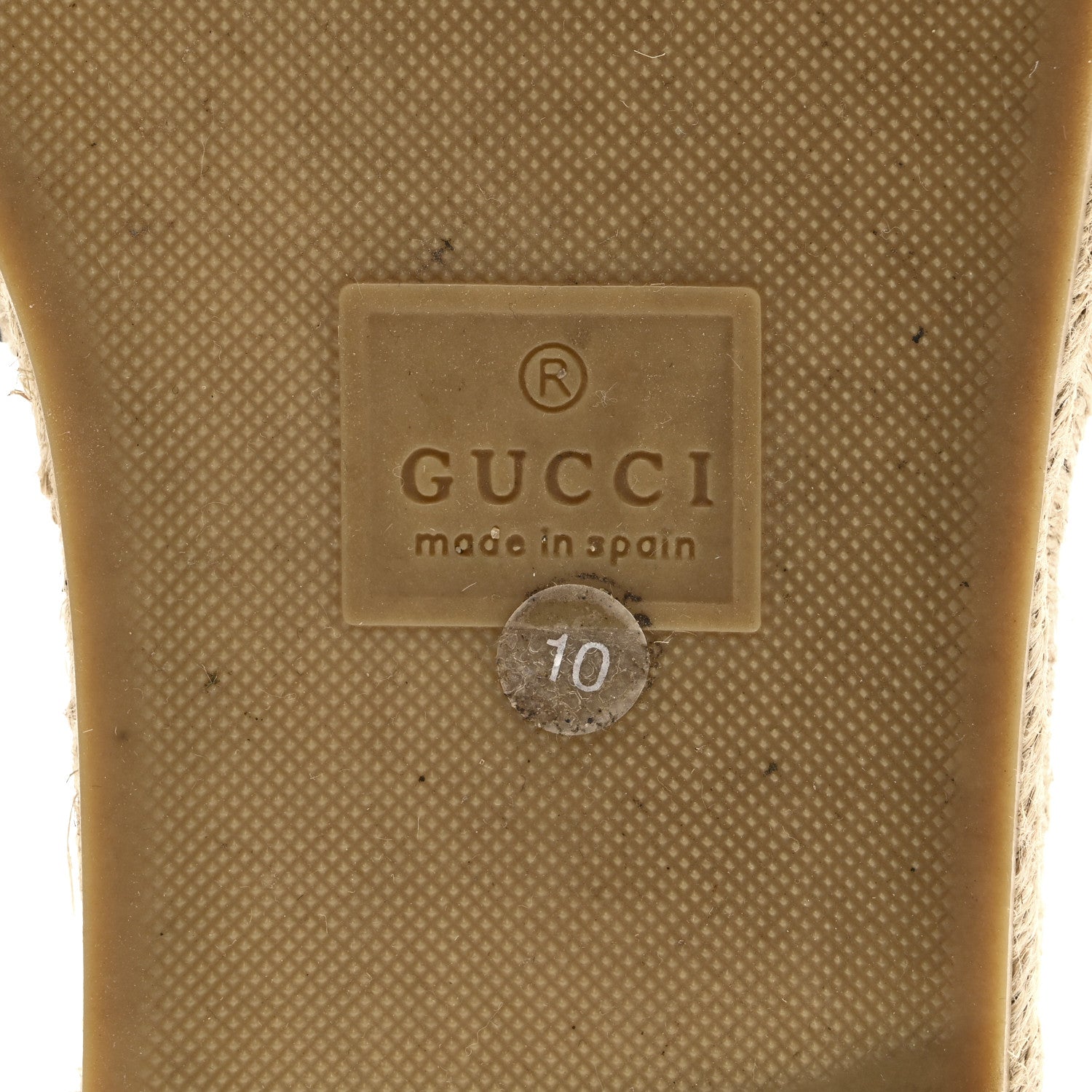 Gucci Cosmos Softy Calfskin Espadrille Mens Interlocking G Cut Out Slide Sandals 10 Black 8 of 10