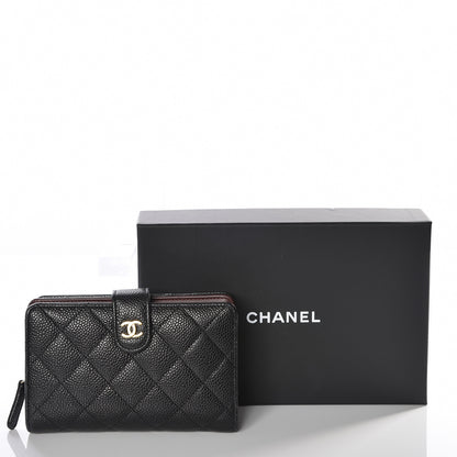 Chanel Caviar Quilted Zipped Pocket Wallet Black 12 of 12