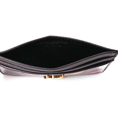 Saint Laurent Lambskin Heart Embossed Monogram Card Case Vintage Cognac 4 of 11