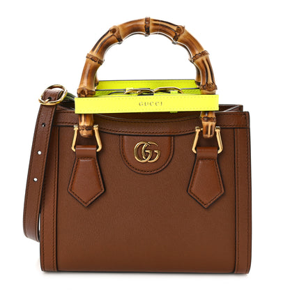 Gucci Wonka Grain Calfskin Mini Diana Tote Bag Cuir Yellow Fluo 1 of 9