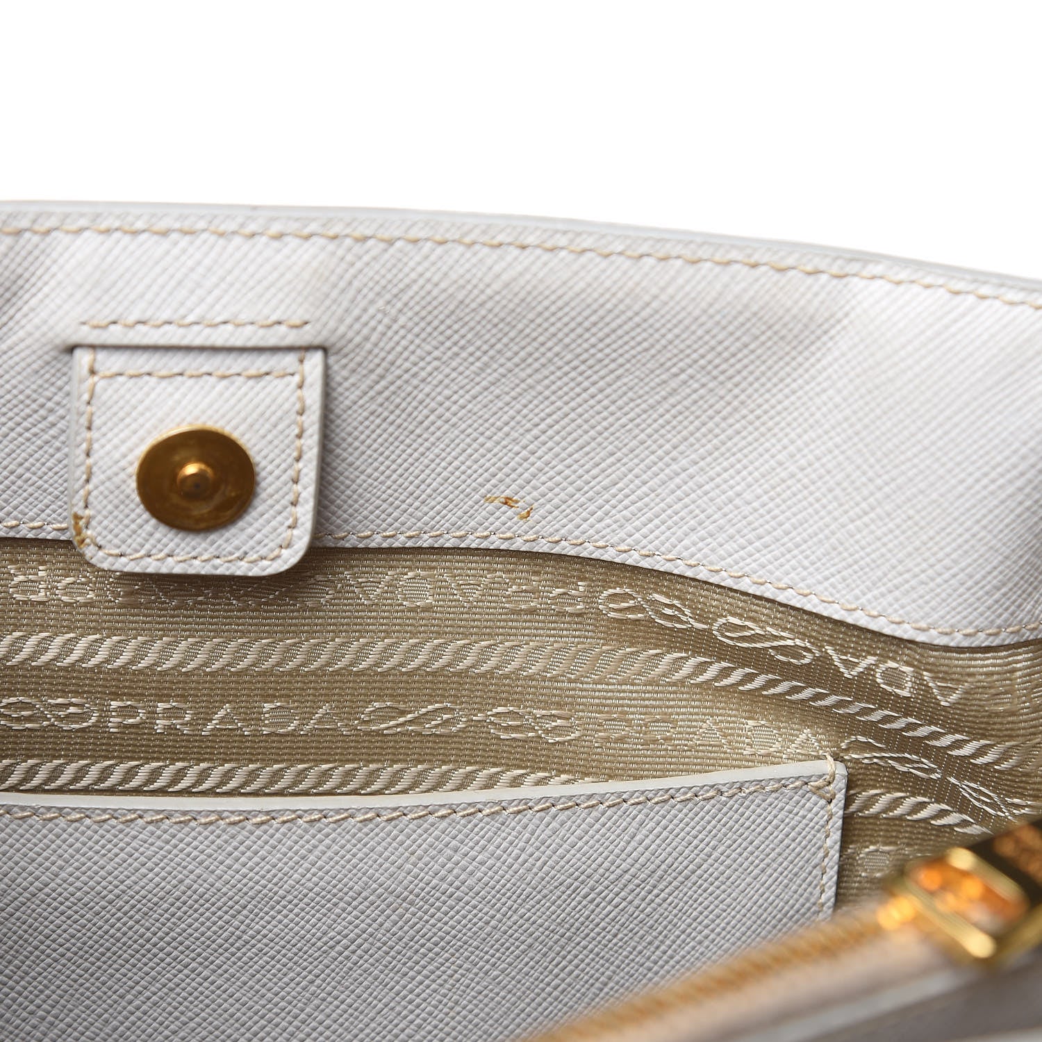 Prada Saffiano Lux Medium Tote Talco 20 of 20