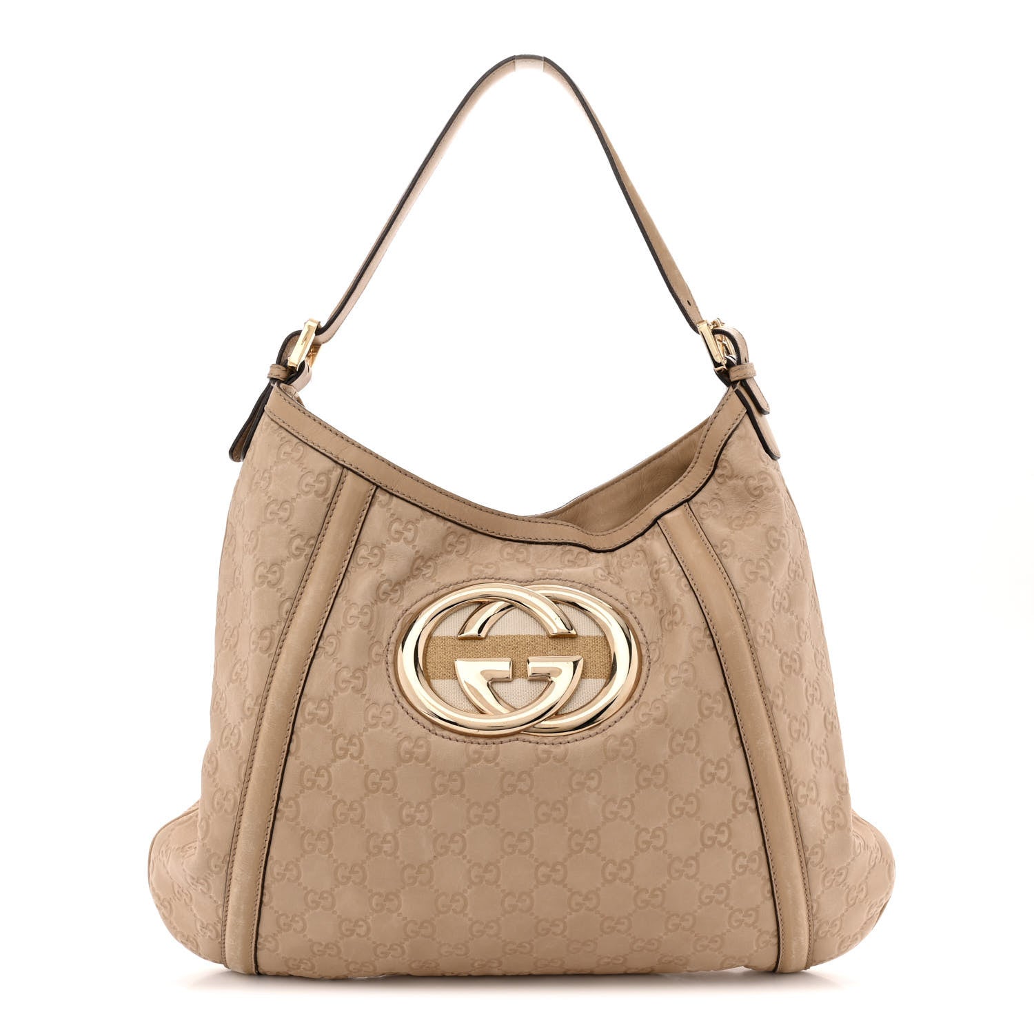 Gucci Guccissima Medium Britt Hobo Beige 1 of 19