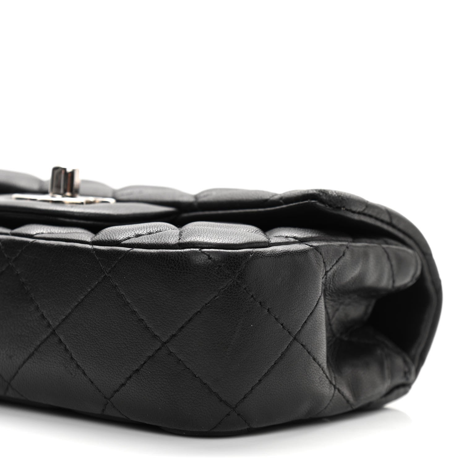 Chanel Lambskin Quilted Extra Mini Rectangular Flap Black 13 of 16