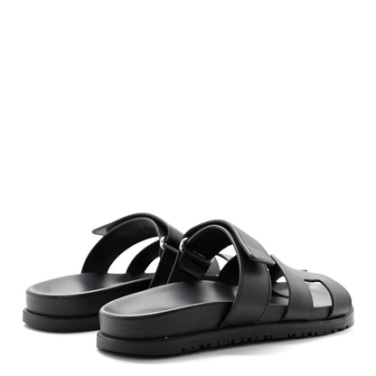 Hermes Calfskin Womens Chypre Sandals 35.5 Black 4 of 14