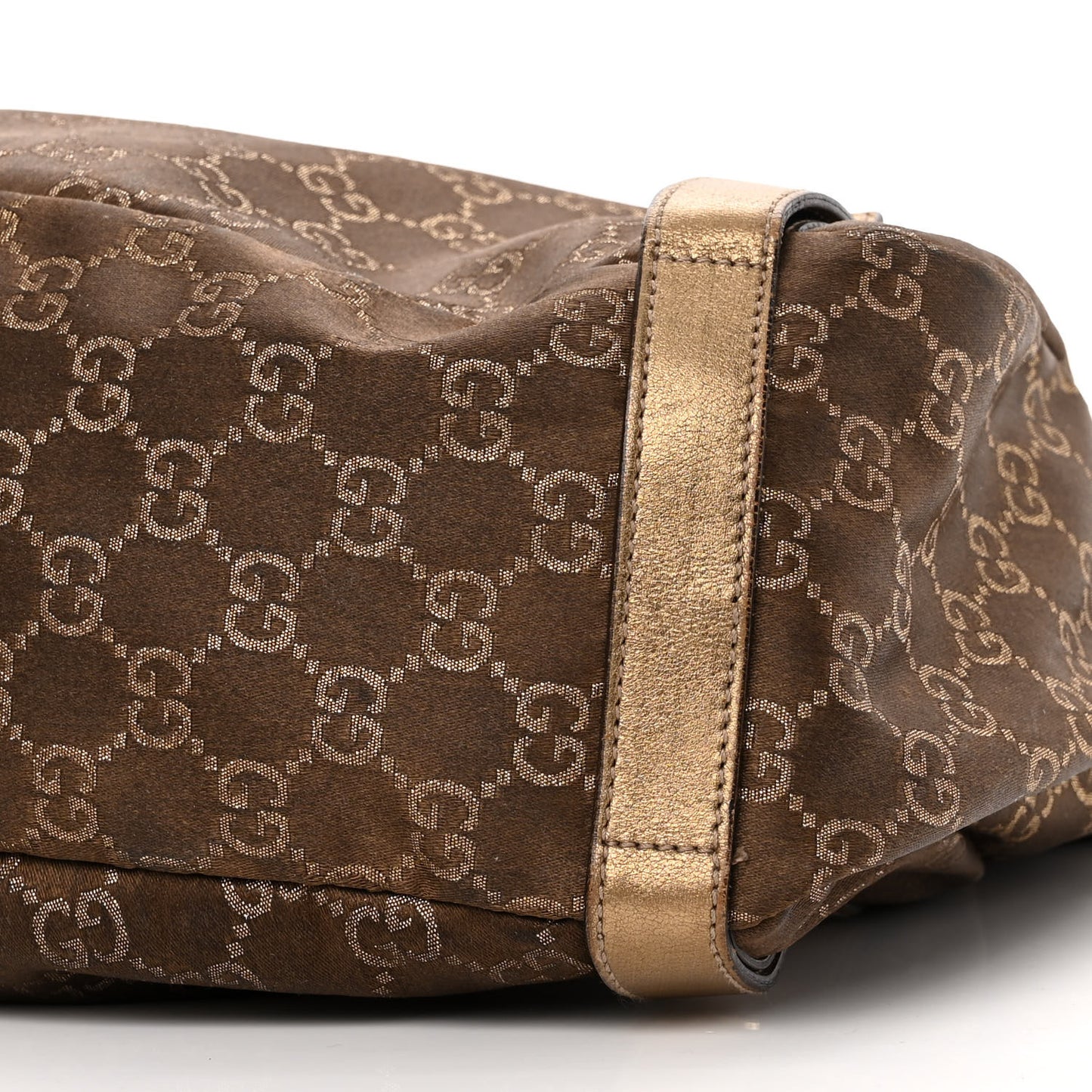 Satin Monogram Medium Abbey Shoulder Bag Bronze