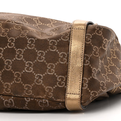 Gucci Satin Monogram Medium Abbey Shoulder Bag Bronze 10 of 13
