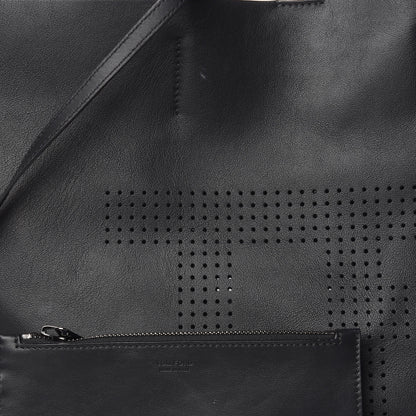 Tom Ford Calfskin Perforated Logo Tote Black 12 of 13