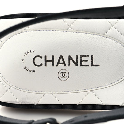 Chanel Grosgrain Pearl CC Sandals 40 Black 8 of 8