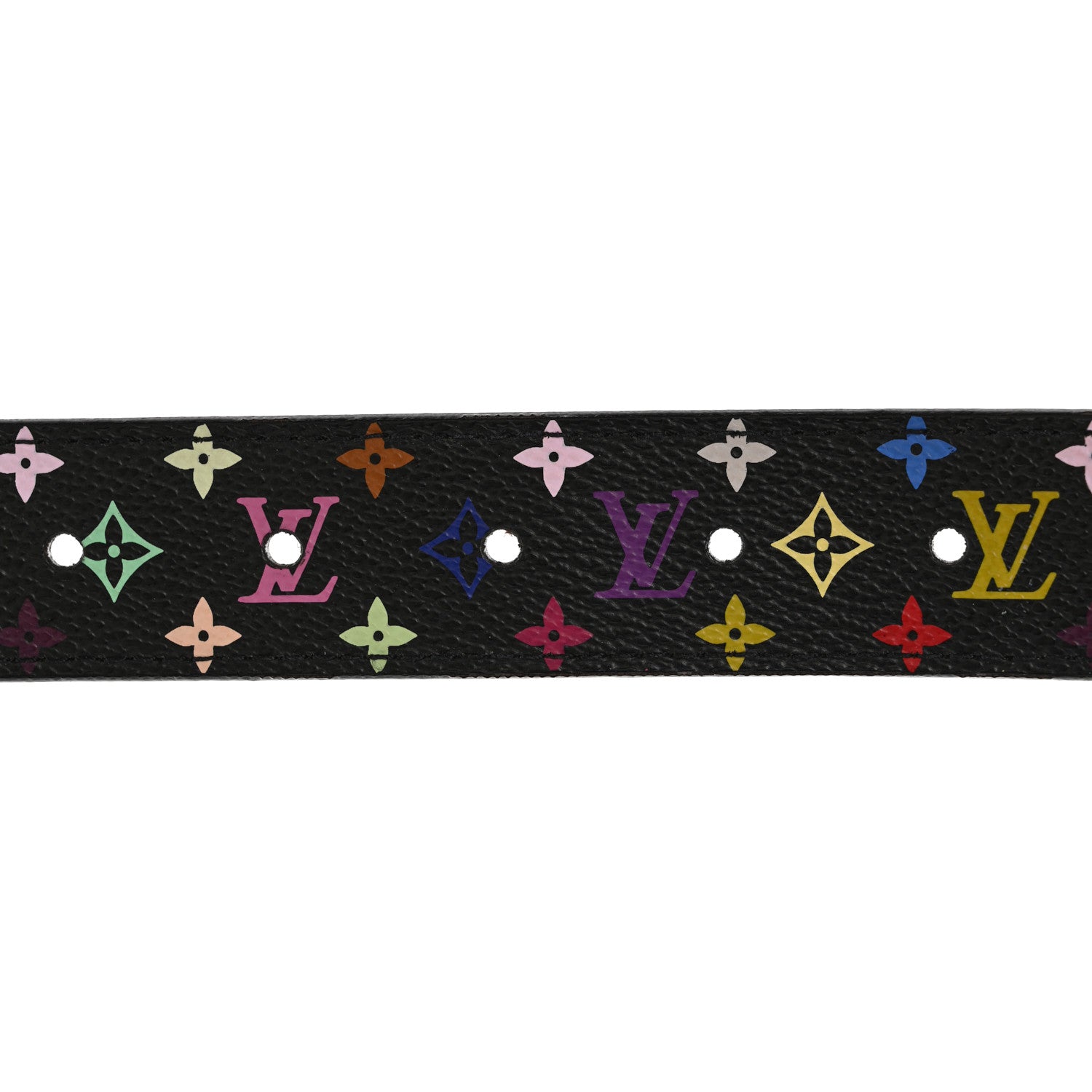 Louis Vuitton Monogram Multicolor LV Cut Reversible Belt 85 34 Black 3 of 7