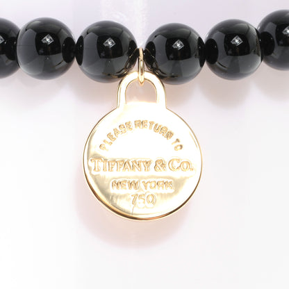 Tiffany 18K Yellow Gold Onyx Return To Bracelet 3 of 5