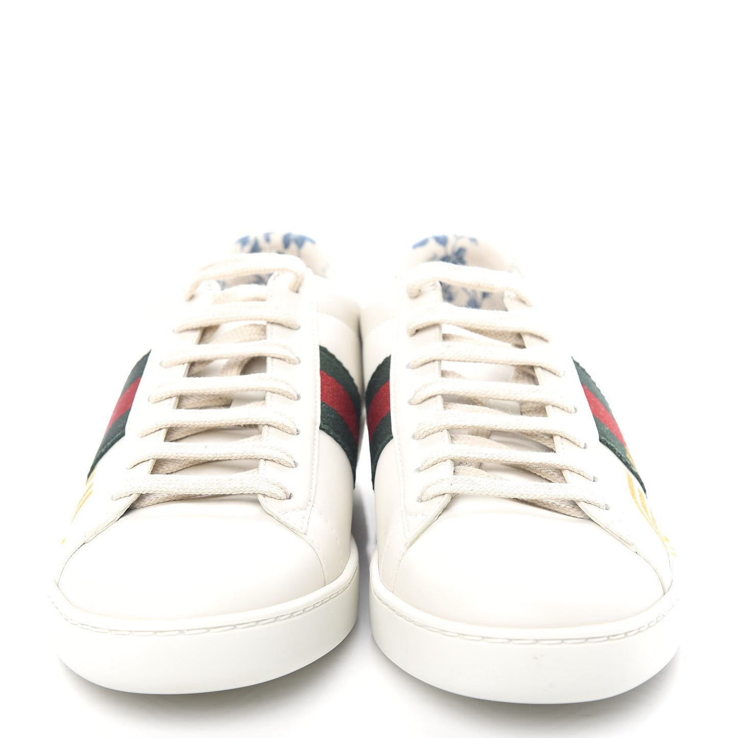 X SEGA Calfskin Ayers Web Guccy Womens Ace Sneakers 37.5 White