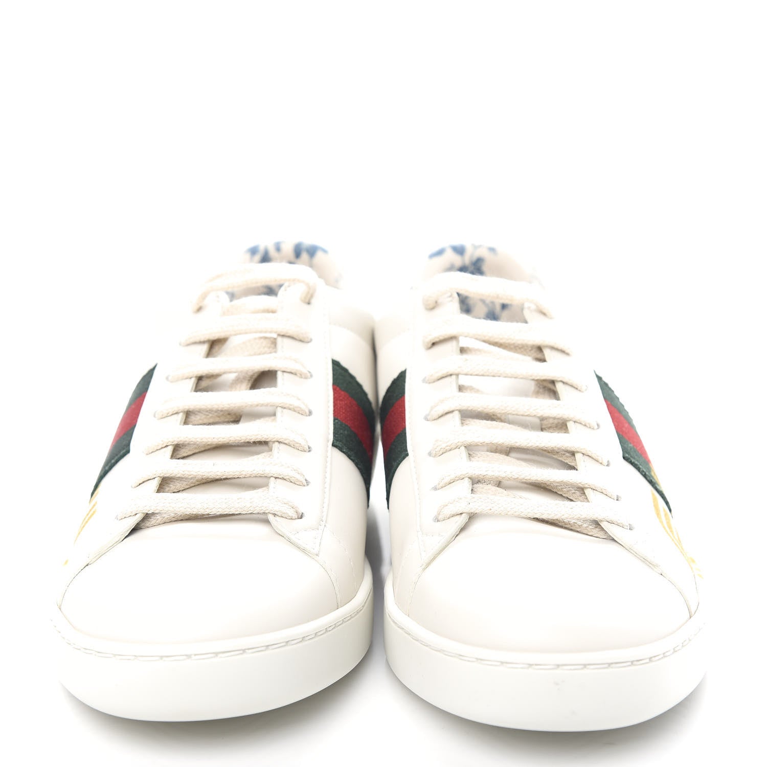 Gucci X SEGA Calfskin Ayers Web Guccy Womens Ace Sneakers 37.5 White 5 of 11