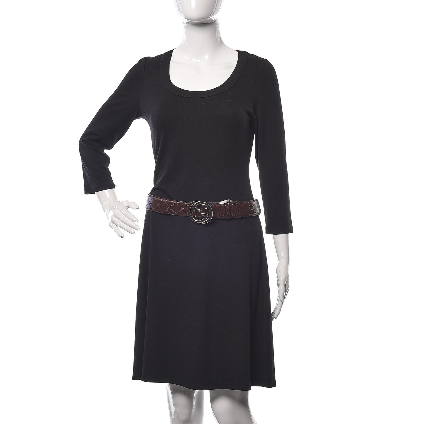 Guccissima Interlocking G Belt 100 40 Dark Brown