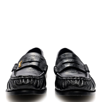 Saint Laurent Supple Eel Le 15 Loafer Penny Slippers 36.5 Black 3 of 8
