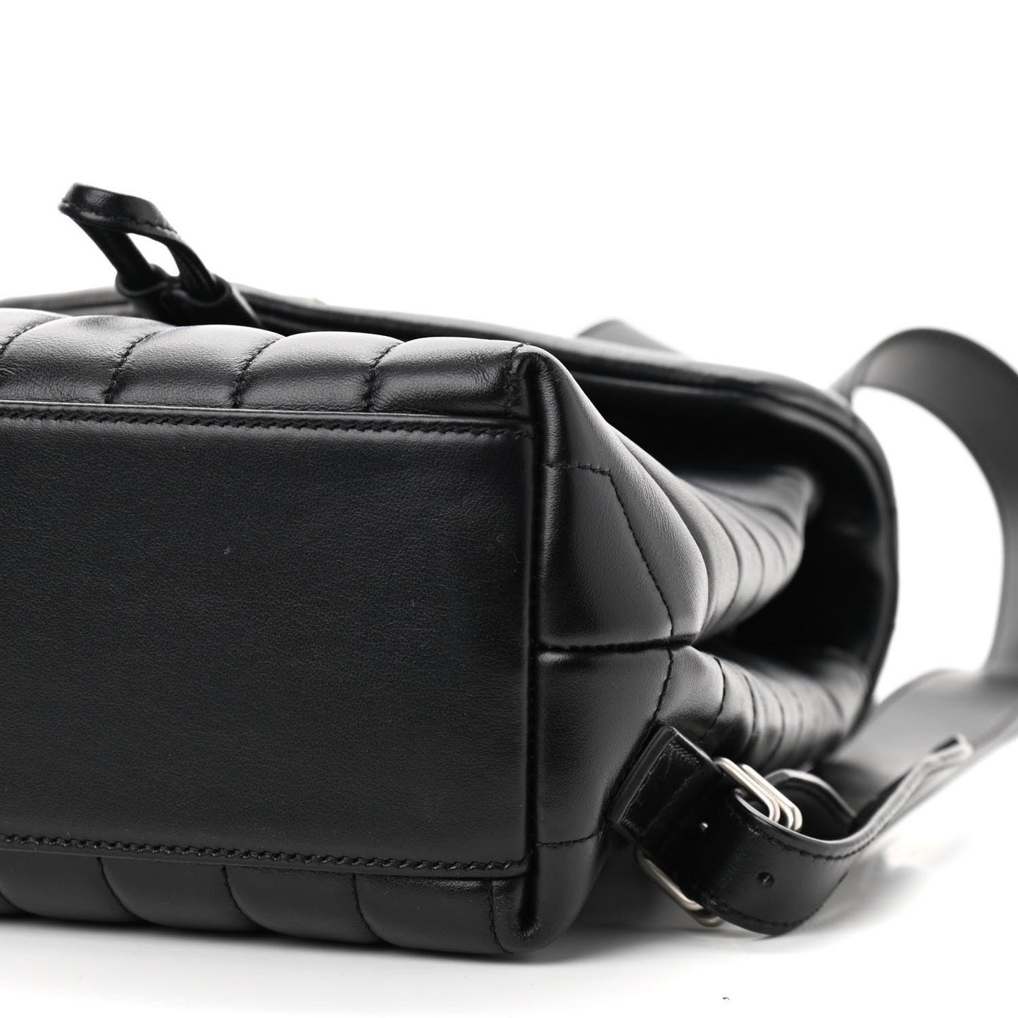 Calfskin Y Quilted Monogram Small Loulou Backpack Black