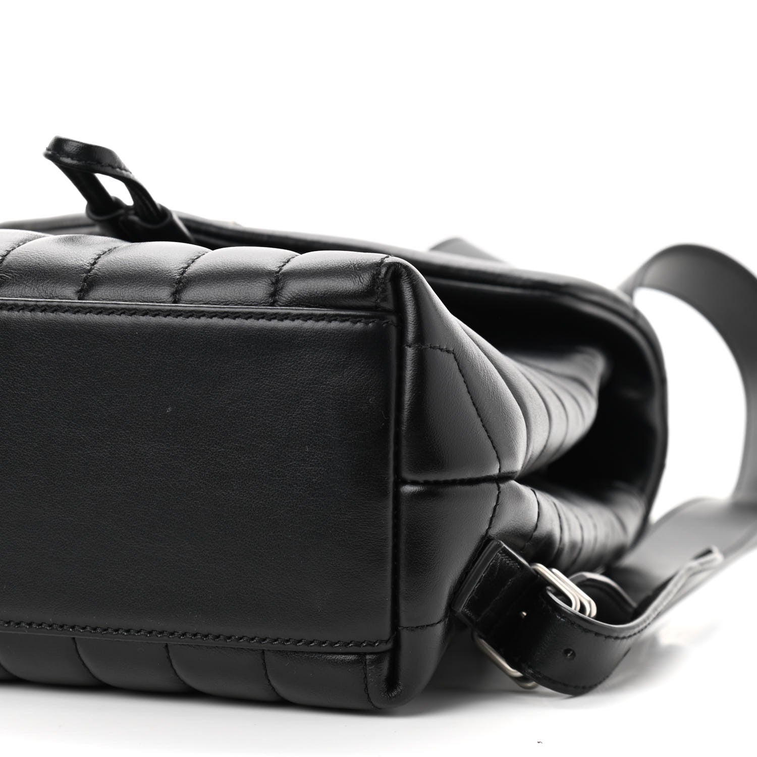 Saint Laurent Calfskin Y Quilted Monogram Small Loulou Backpack Black 10 of 10