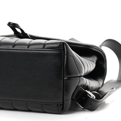 Saint Laurent Calfskin Y Quilted Monogram Small Loulou Backpack Black 10 of 10