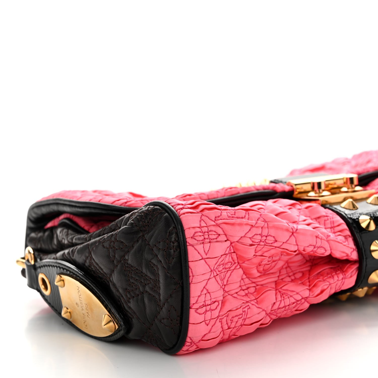 Louis Vuitton Satin Quilted Monogram Coquette Pochette Bunny Pink 9 of 10