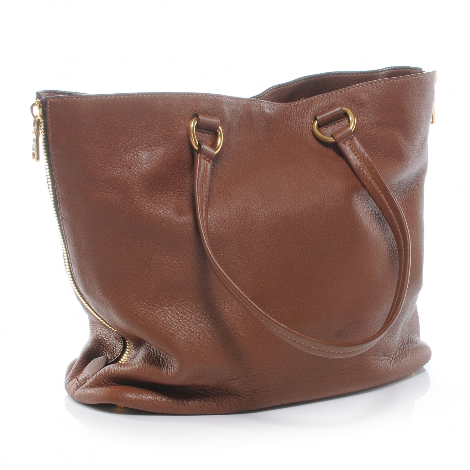 Prada Vitello Daino Tote Marrone 3 of 8