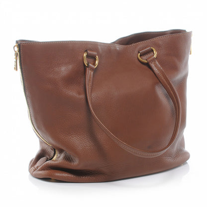 Prada Vitello Daino Tote Marrone 3 of 8