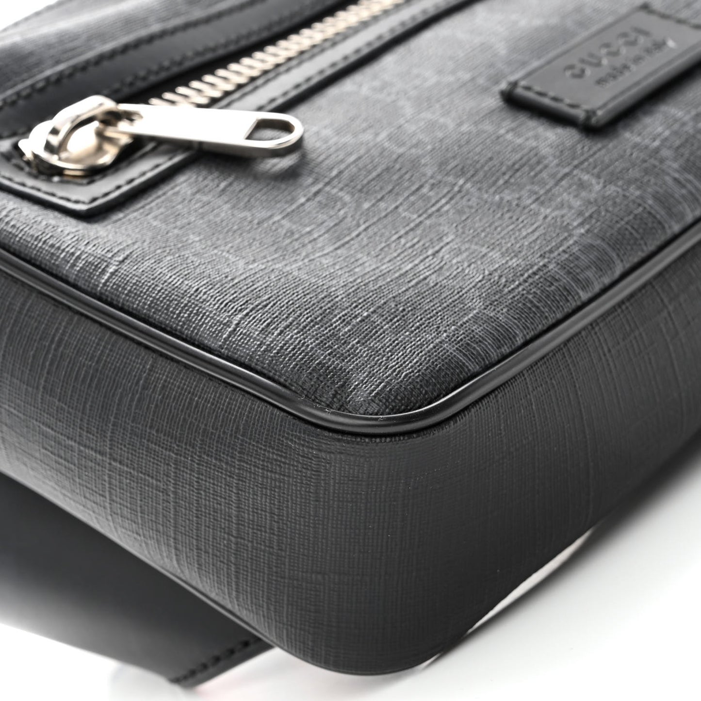 Soft GG Supreme Monogram Web Belt Bag Black Grey