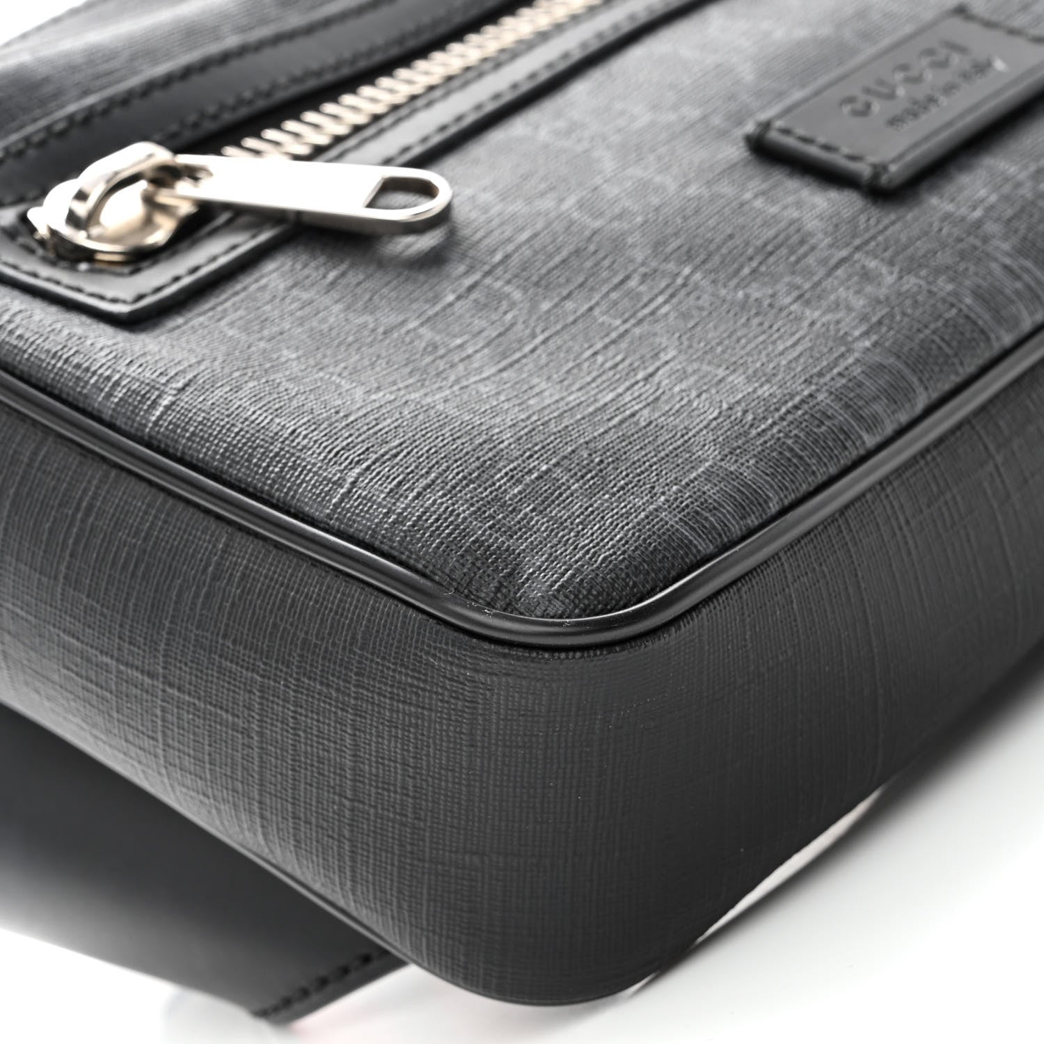 Gucci Soft GG Supreme Monogram Web Belt Bag Black Grey 9 of 12