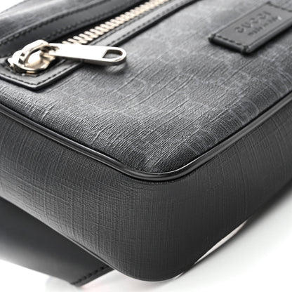 Gucci Soft GG Supreme Monogram Web Belt Bag Black Grey 9 of 12