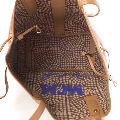 MCM Visetos Medium Liz Reversible Shopper Tote Cognac 9 of 19