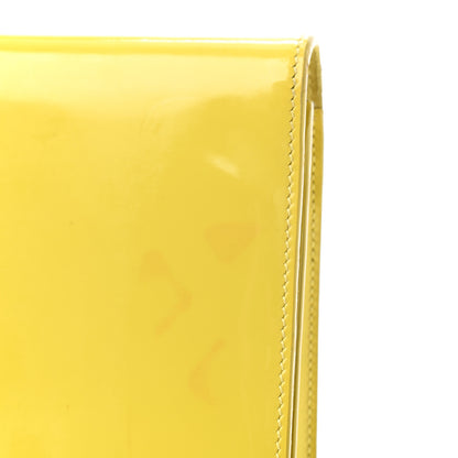 Saint Laurent Patent Calfskin Monogram Large Belle De Jour Clutch Yellow 5 of 5