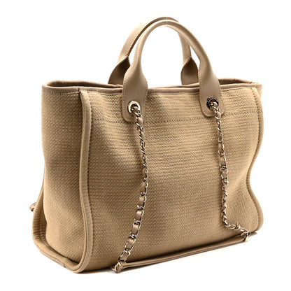 Chanel Mixed Fibers Small Deauville Tote Beige 3 of 10