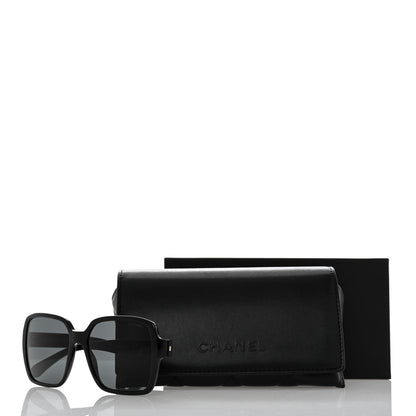 Chanel Acetate Polarized Square Sunglasses 5408 Black 8 of 8