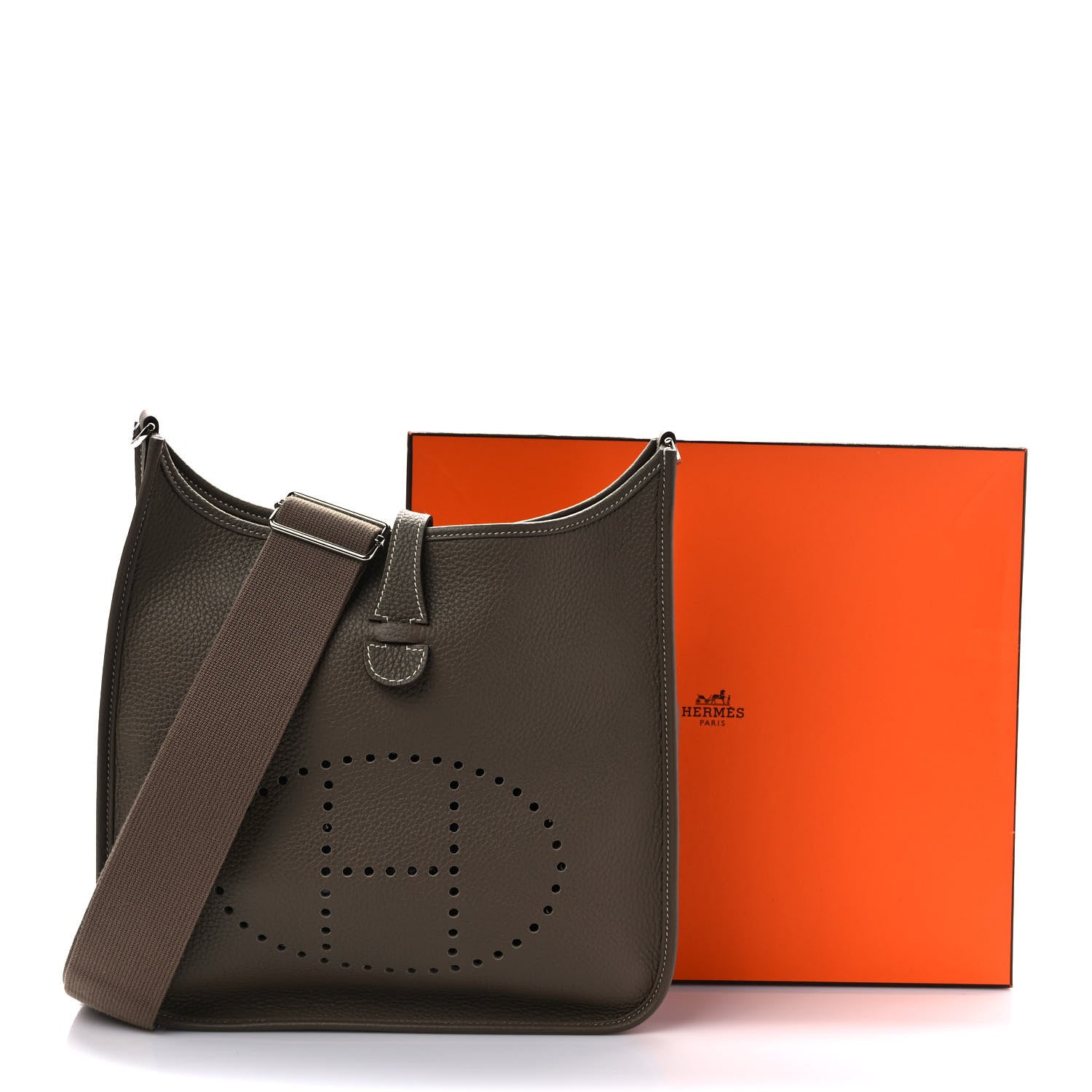 Hermes Taurillon Clemence Evelyne III PM Etoupe 9 of 9