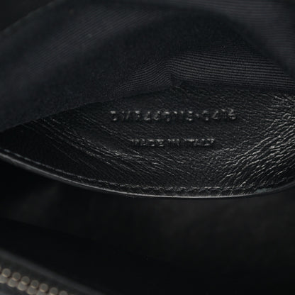 Saint Laurent Calfskin Mixed Matelasse Triquilt Large Monogram Satchel Black 8 of 12