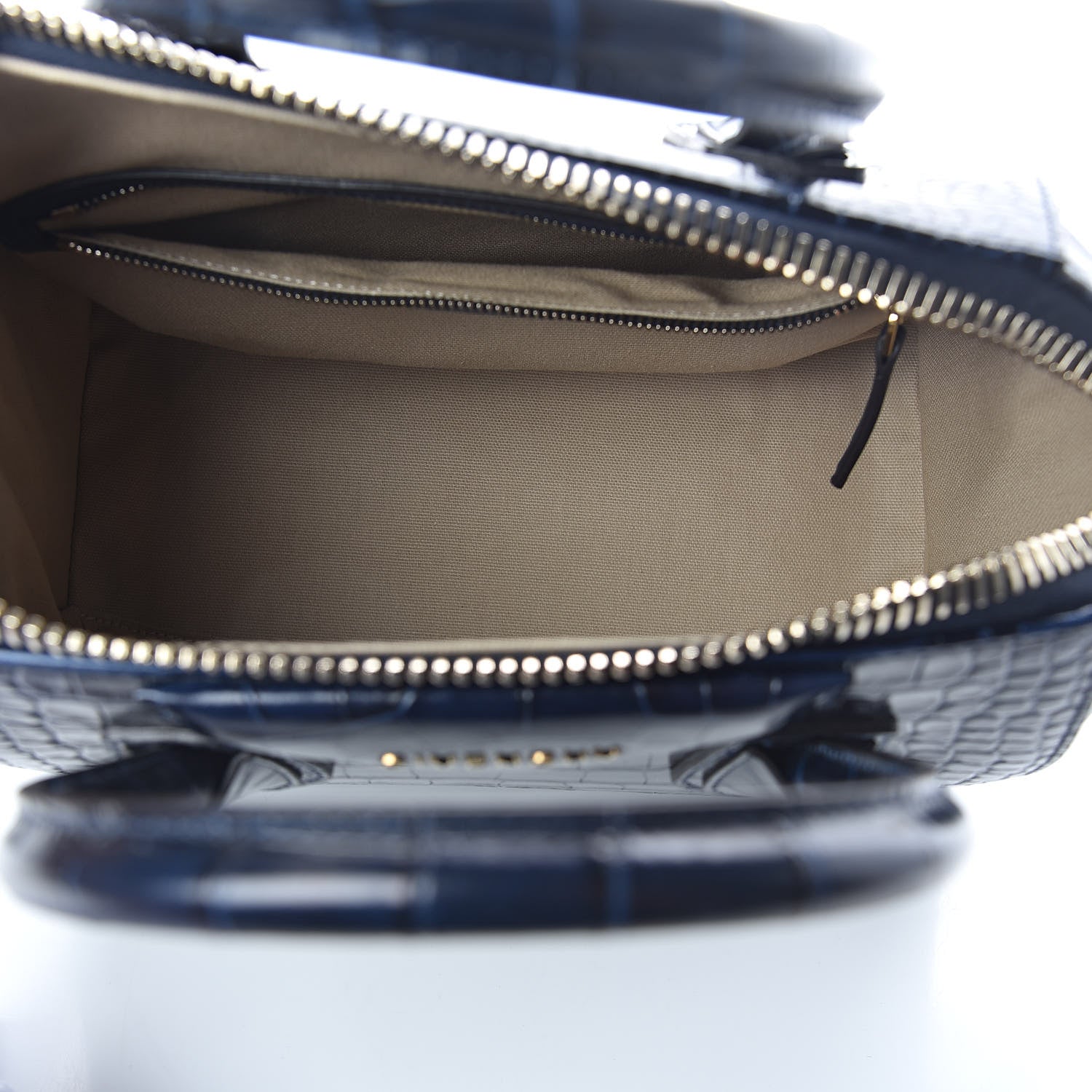 Givenchy Calfskin Crocodile Embossed Small Antigona Deep Blue 5 of 9