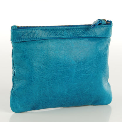 Balenciaga Chevre Classic Hardware M Porte-Monnaie Coin Purse Turquoise 3 of 9