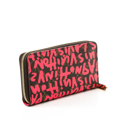 Louis Vuitton Monogram Graffiti Zippy Wallet Fuchsia 3 of 7