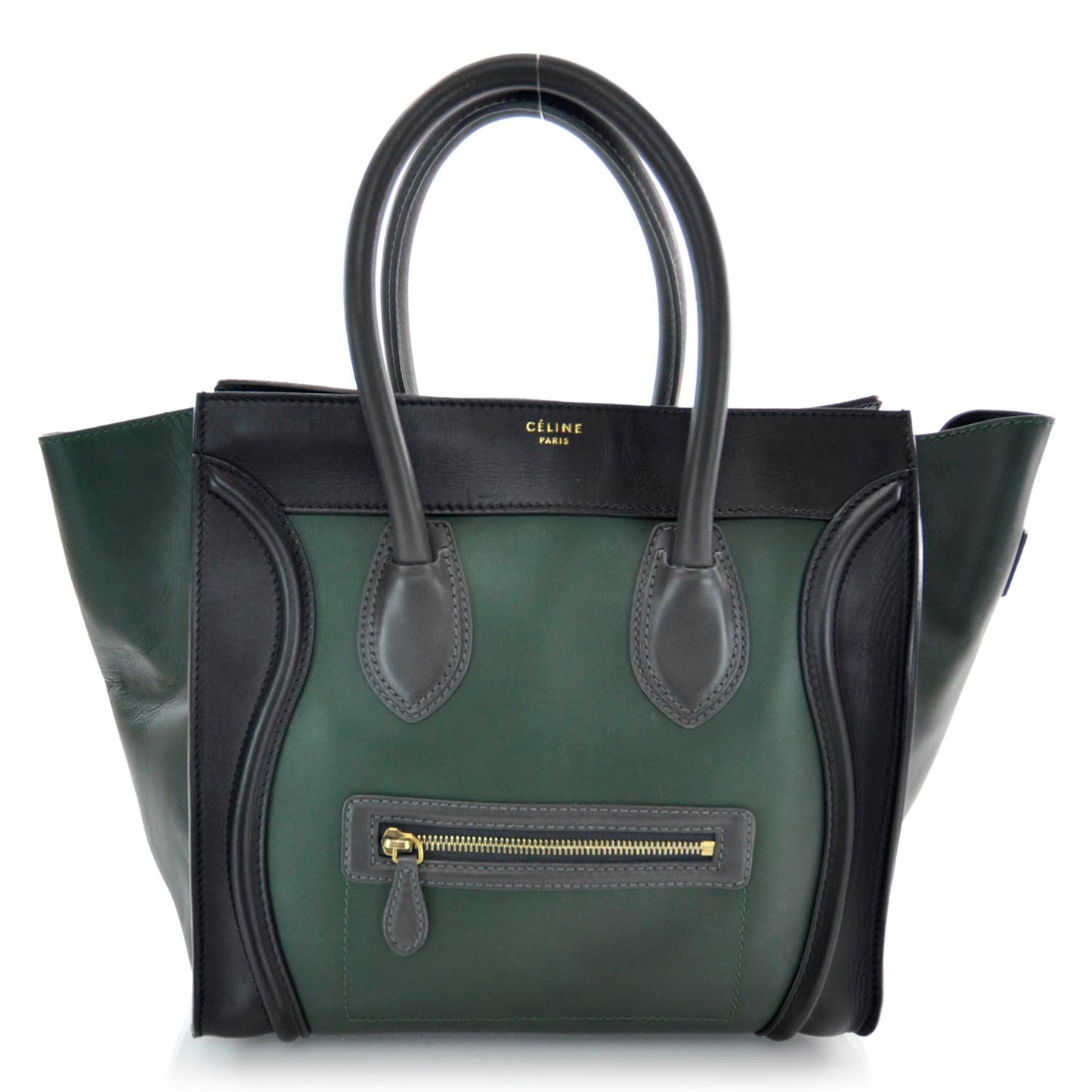 Smooth Calfskin Mini Tri-Color Luggage Forest