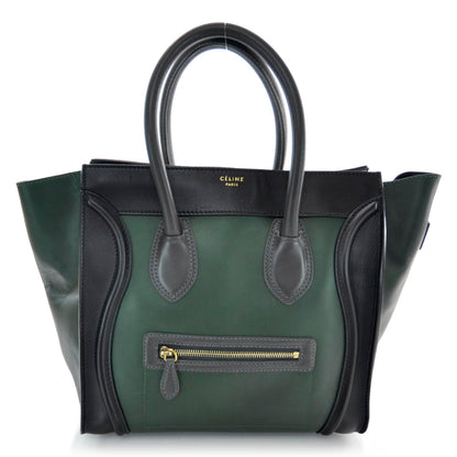 Celine Smooth Calfskin Mini Tri-Color Luggage Forest 1 of 7