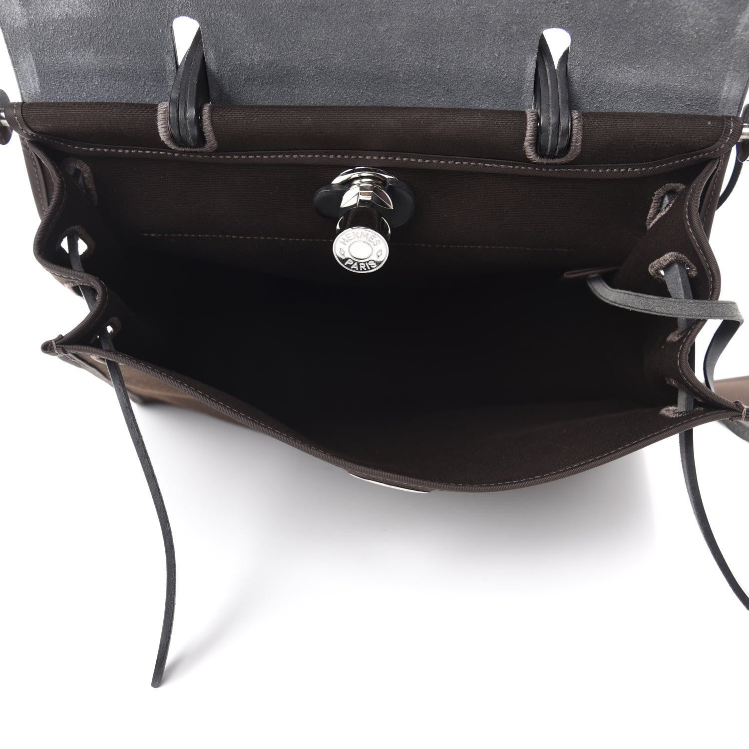 Hermes Toile Officer Vache Hunter Herbag Zip 31 PM Ebene Black 5 of 11