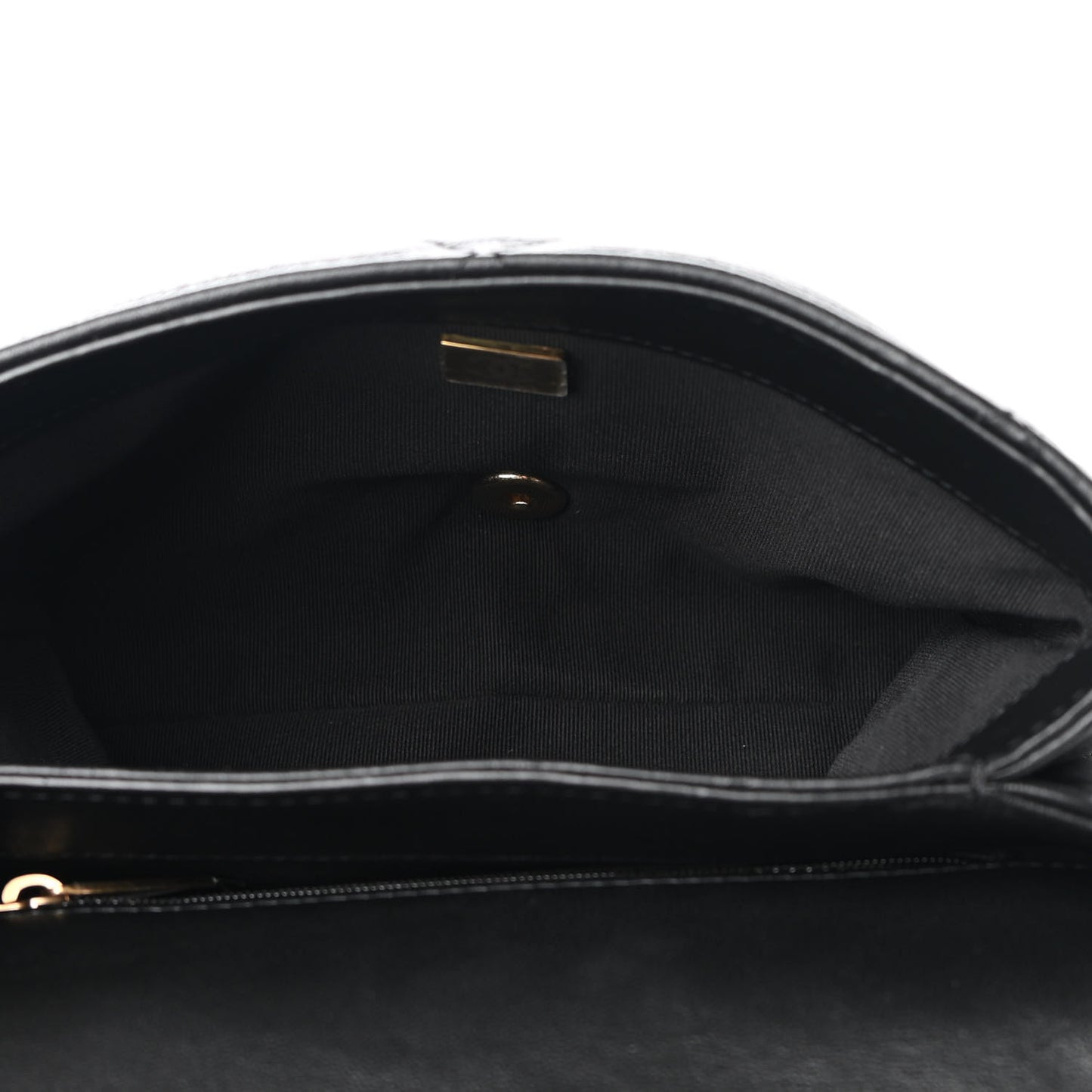 Lambskin Quilted Chain Top Handle Flap Black