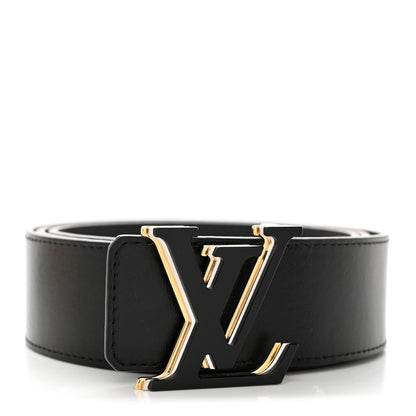 Louis Vuitton Calfskin 40mm LV Optic Reversible Belt 100 40 Black Anthracite Gray 1 of 9