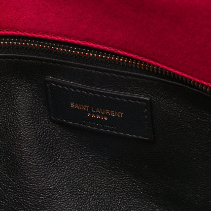 Saint Laurent Satin Quilted Sade Puffer Envelope Clutch Bubblegum 6 of 7