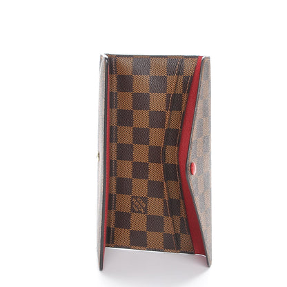 Louis Vuitton Damier Ebene Josephine Wallet Red 6 of 9