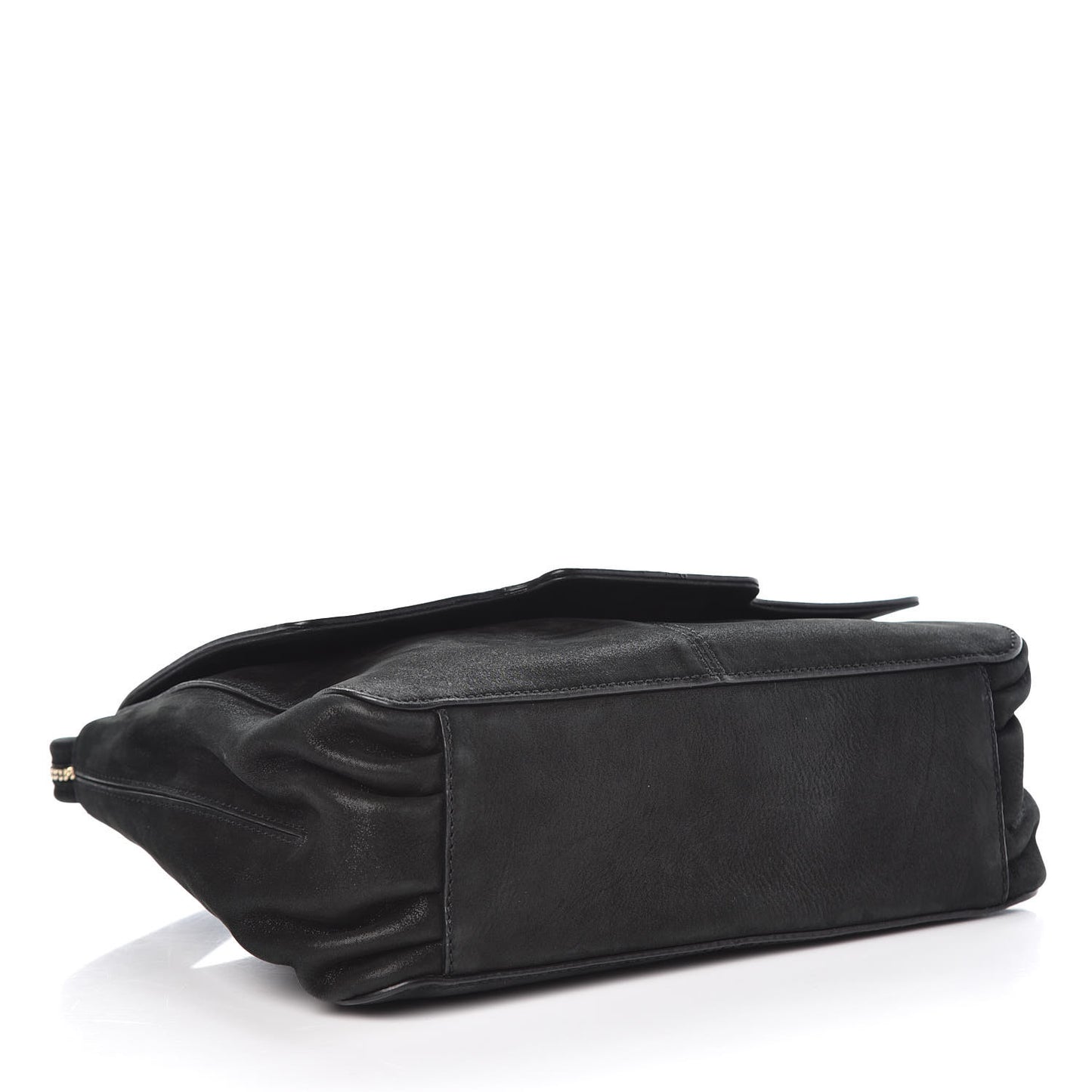 Metallic Nubuck Shoulder Bag Black