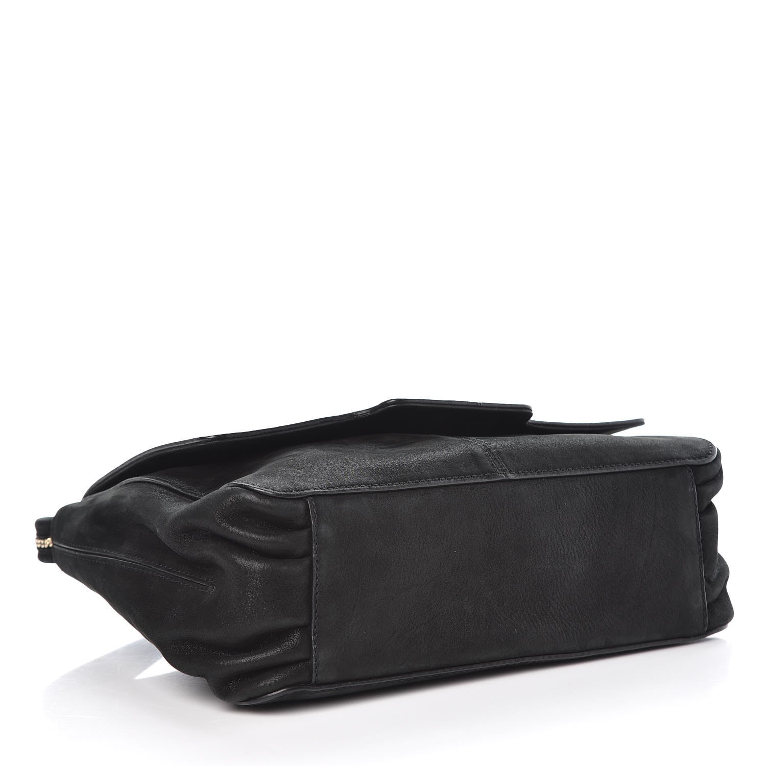 Fendi Metallic Nubuck Shoulder Bag Black 4 of 12