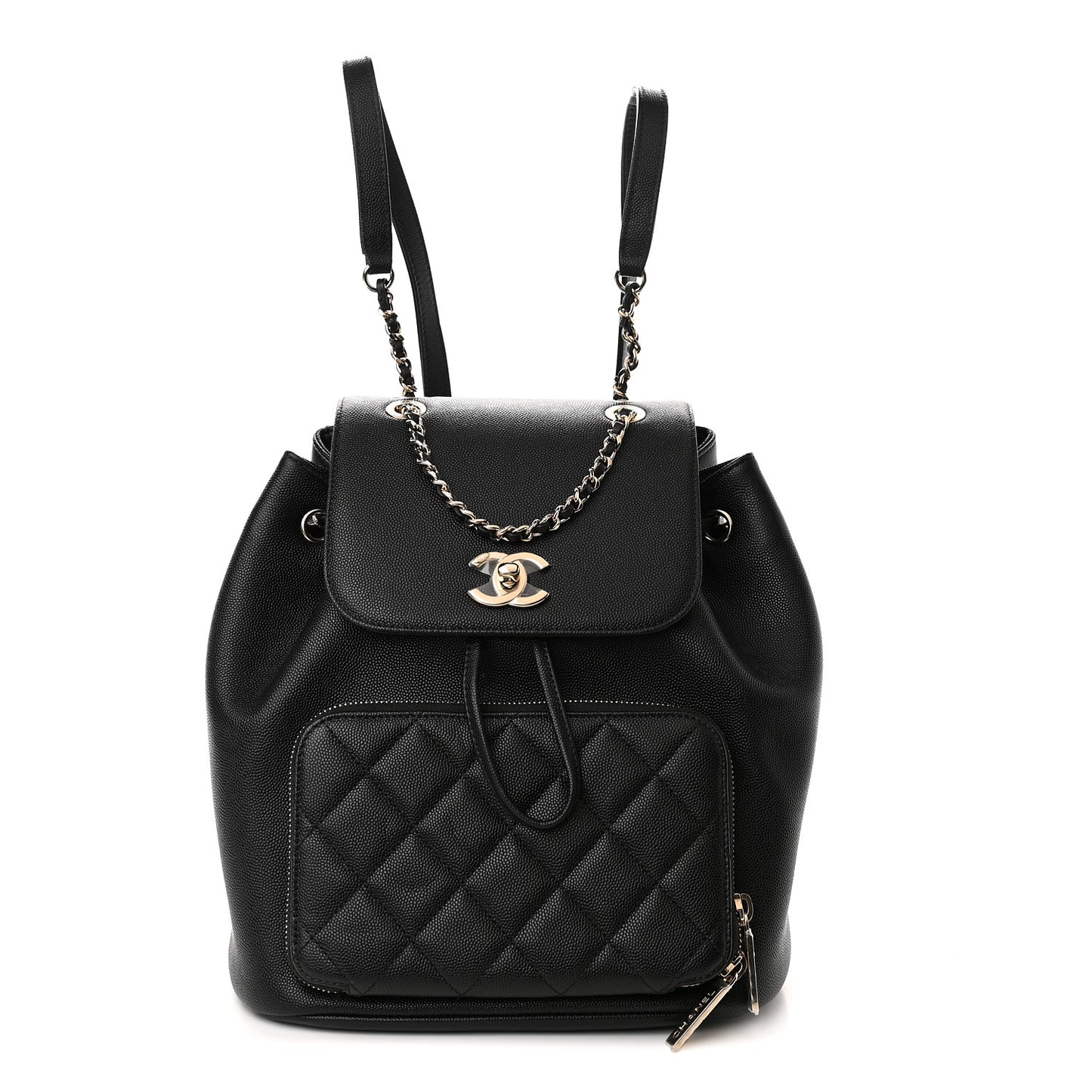 Caviar Quilted Business Affinity Backpack Black