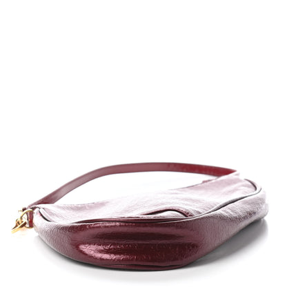 Christian Dior Patent Monogram Mini Saddle Pochette Red 4 of 7