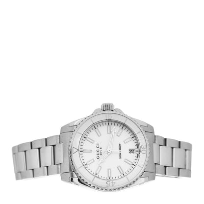 Gucci Stainless Steel 32mm Dive Quartz Watch White 2 of 5