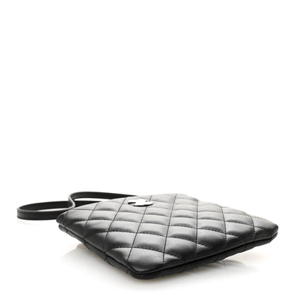 Chanel Lambskin Quilted Uniform Crossbody Bag Black 4 of 10